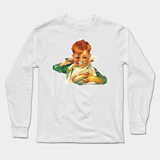 Red-haired boy eating Long Sleeve T-Shirt